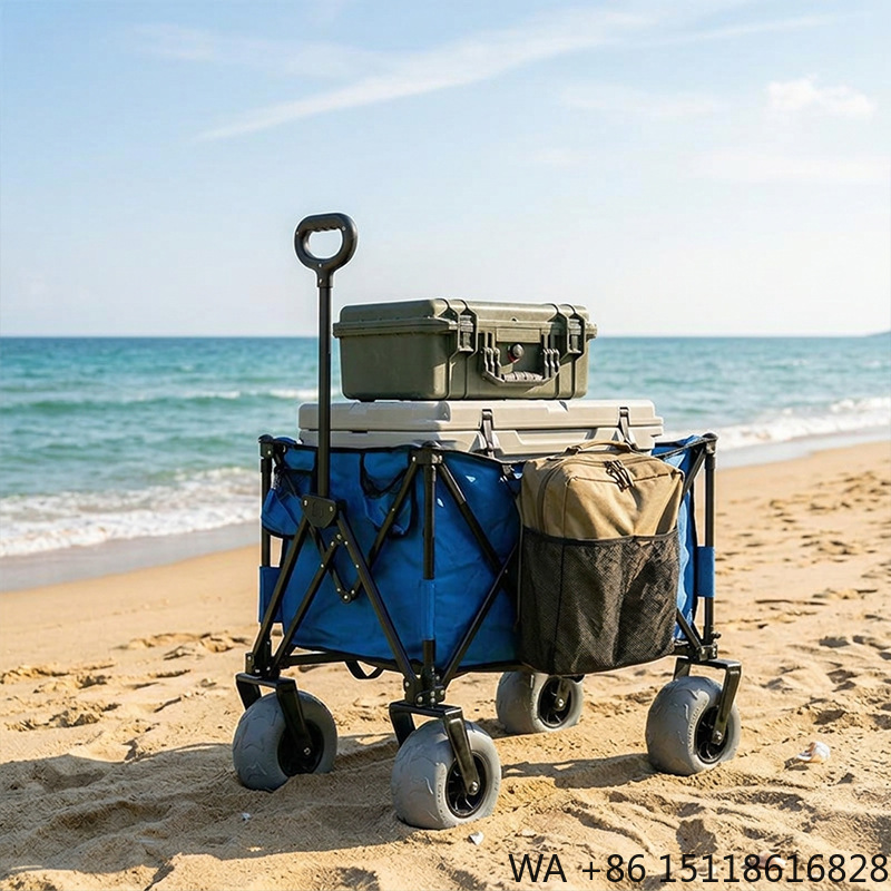 Outdoor Camping Table Foldable - Foldable Metal Beach Wagon Quick Release