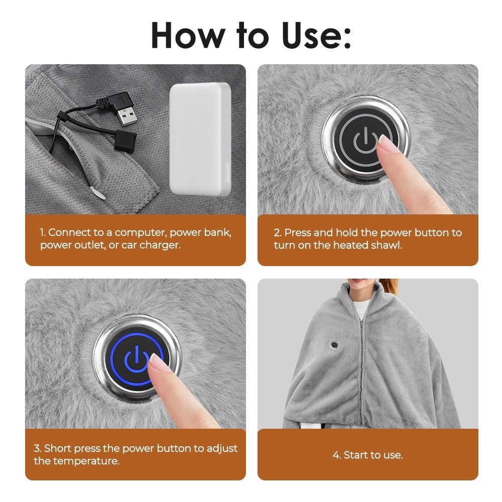Outdoor Camping Heated Blanket - High Quality Wearable USB Electric Heated