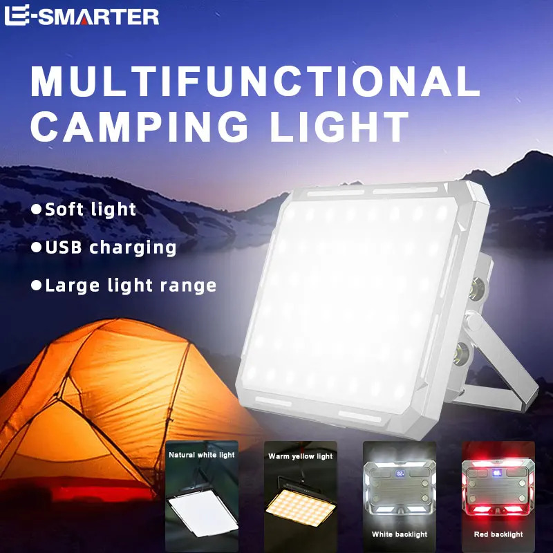 Outdoor Camping Tent Waterproof - LED Camping Tent Light Rechargeable Searchlight