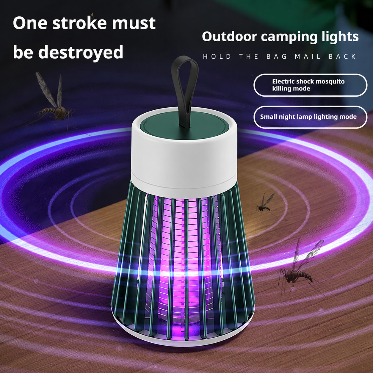 Outdoor Camping Bug Zapper - Electric Mosquito Killer Lamp USB Bug