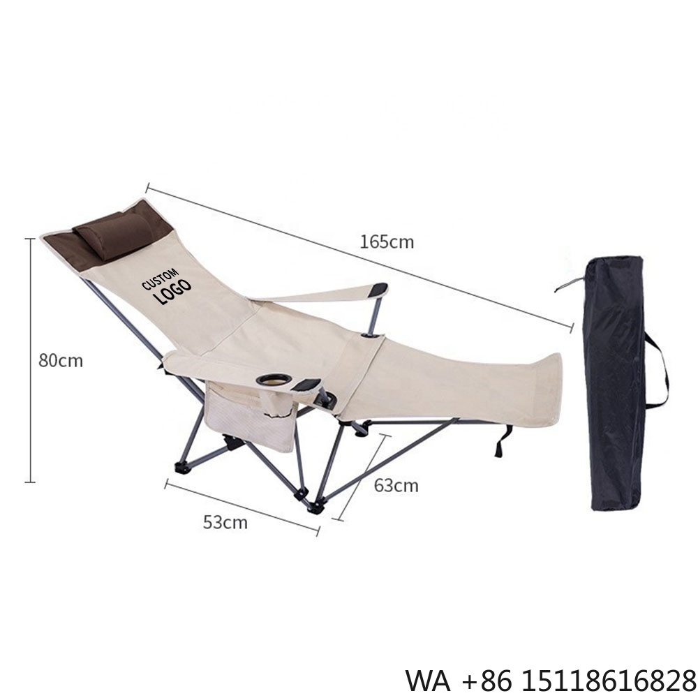Outdoor Camping Folding Chair - Portable Folding Reclining Chair Lightweight Adjustable