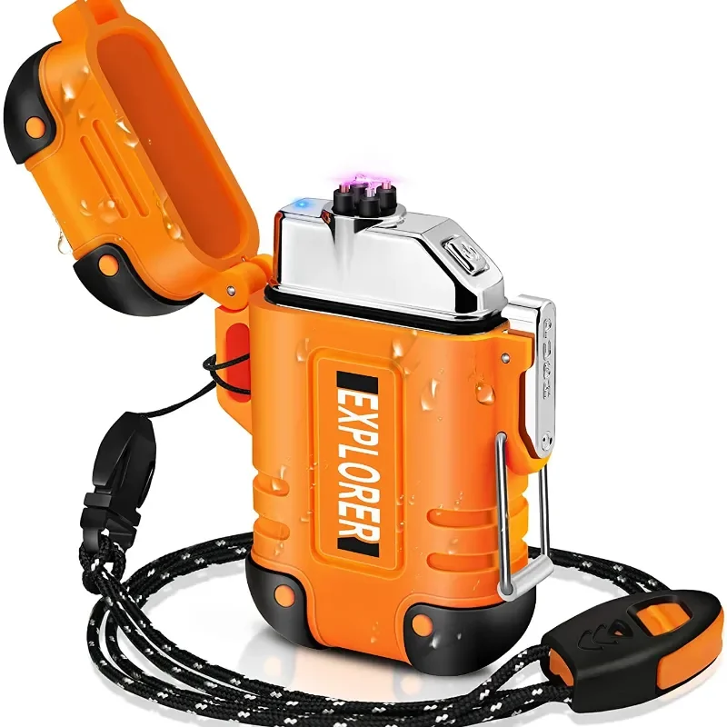 Outdoor Windproof Lighter - 2023 NEW Waterproof Double Arc Lighter