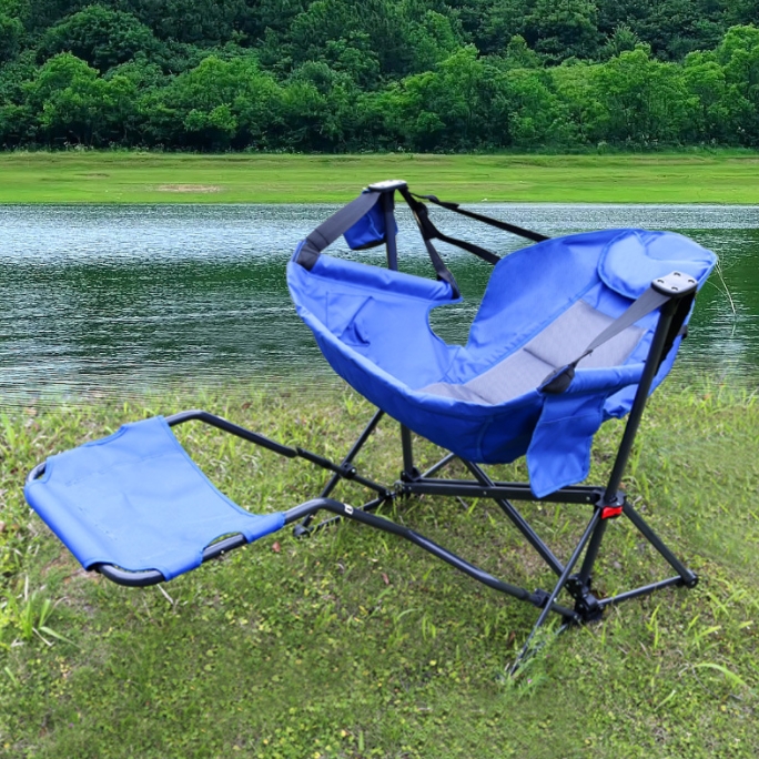 Outdoor Camping Rocker - Swinging Portable Folding Camp Chairs Foldable
