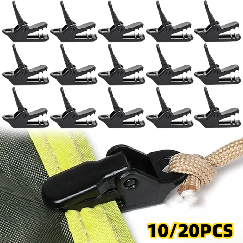 Outdoor Camping Tarp - 10/20pcs Sturdy Tent Clips for Outdoor