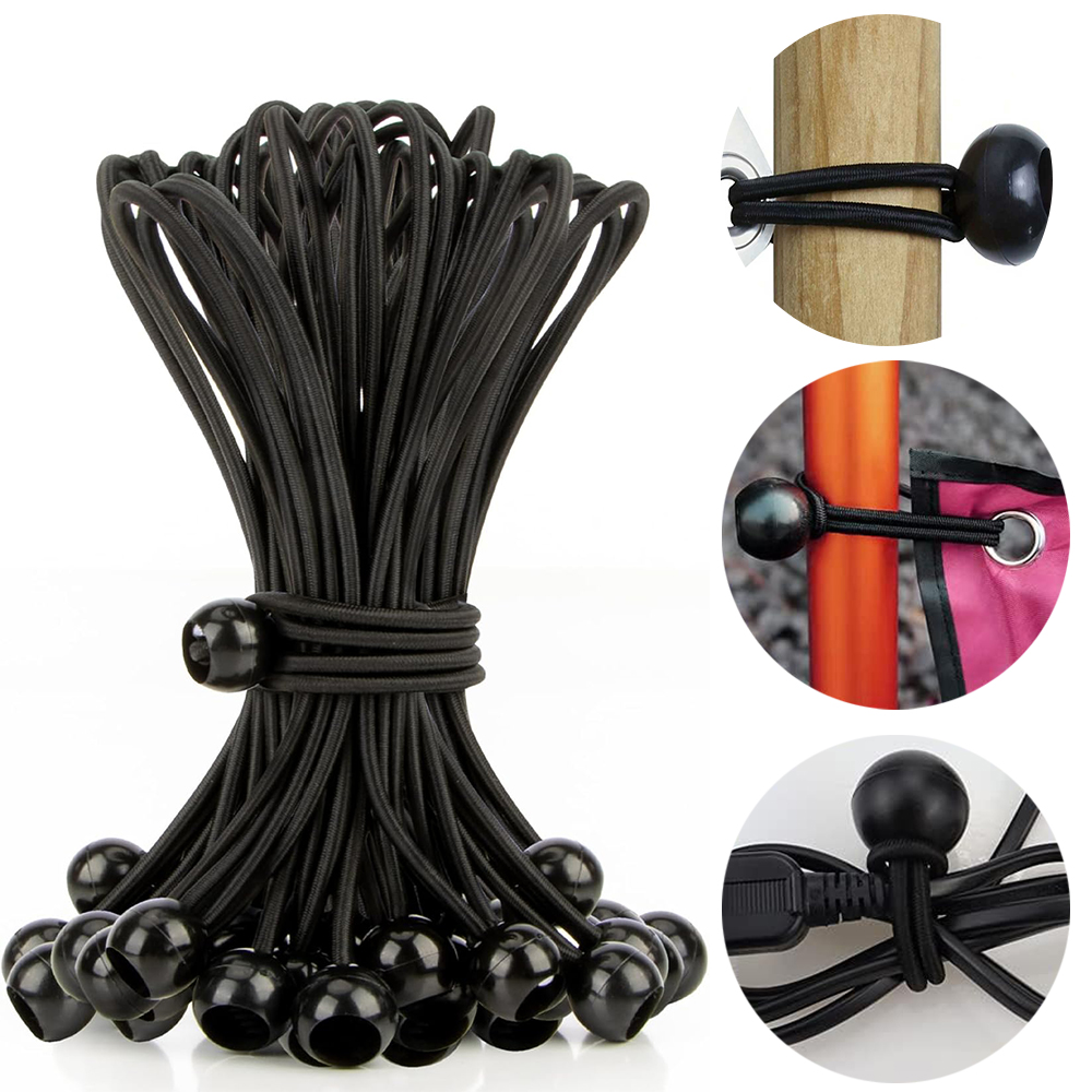 Outdoor Camping Tarp - 5/10/50/100Pcs Outdoor Elastic Ball Rope Ball