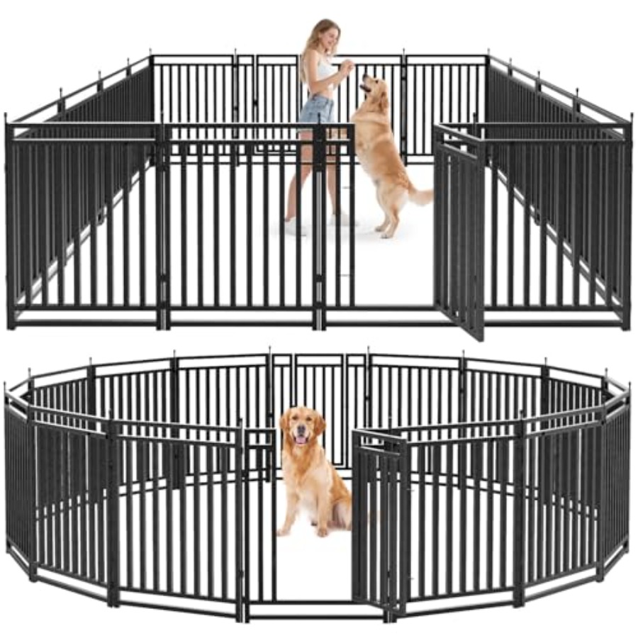 Outdoor Camping Dog Fence - Portable Puppy Playpen Dog Kennel for