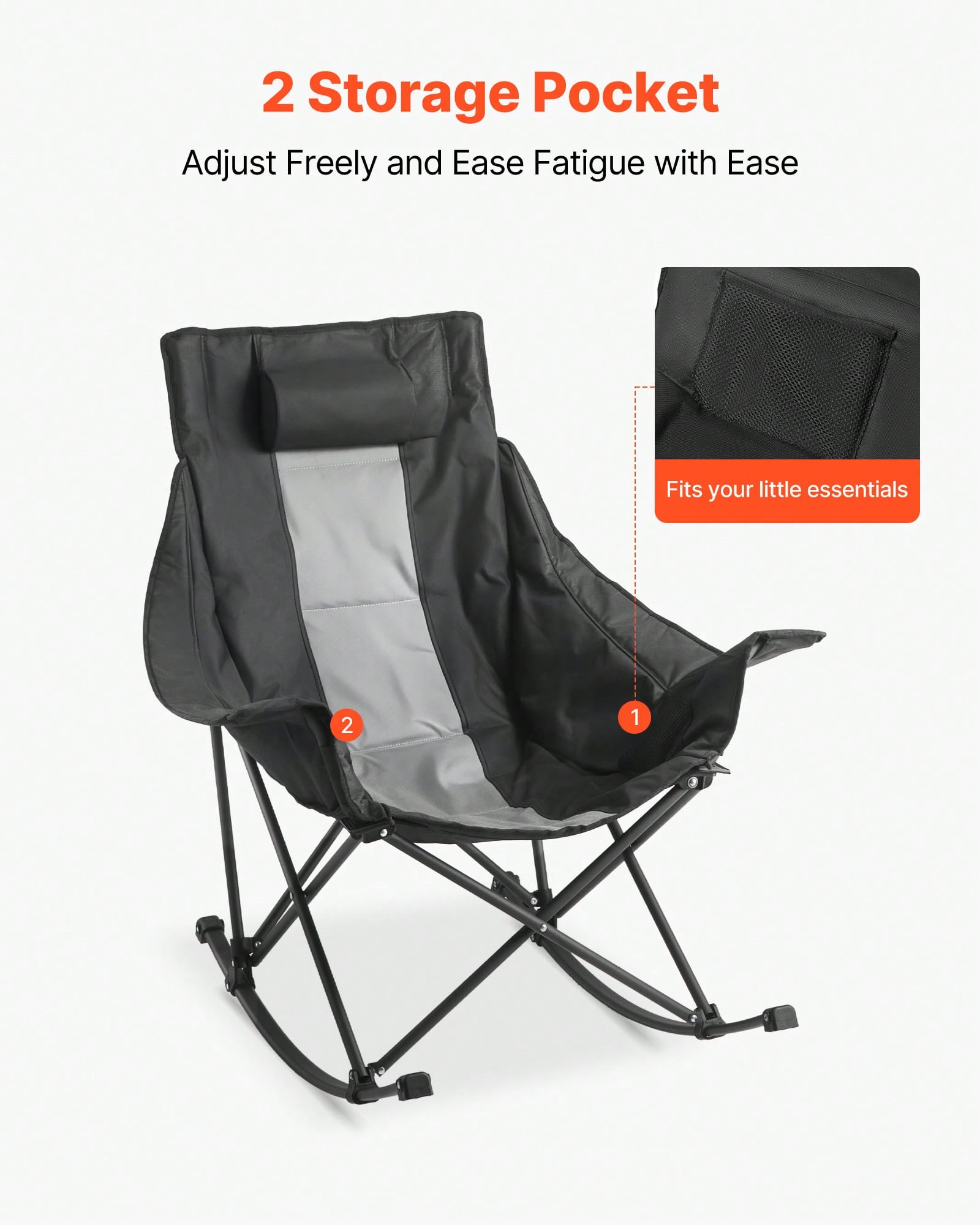 Rocking Camping Chair, Portabl - Outdoor Camping Rocker recension och pris