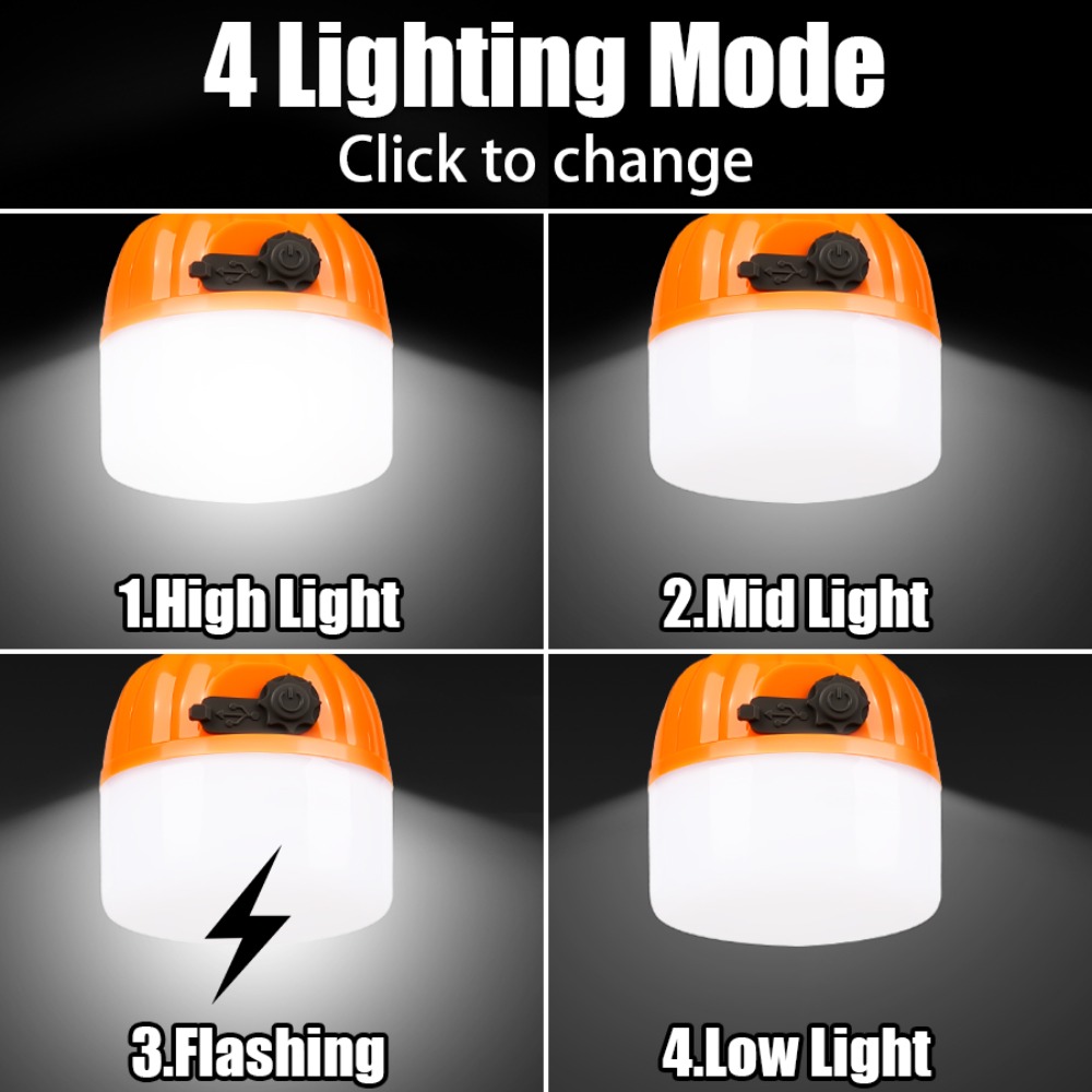 Portable Mini Camping Lamp 4 L - Outdoor Camping Tent Waterproof recension och pris