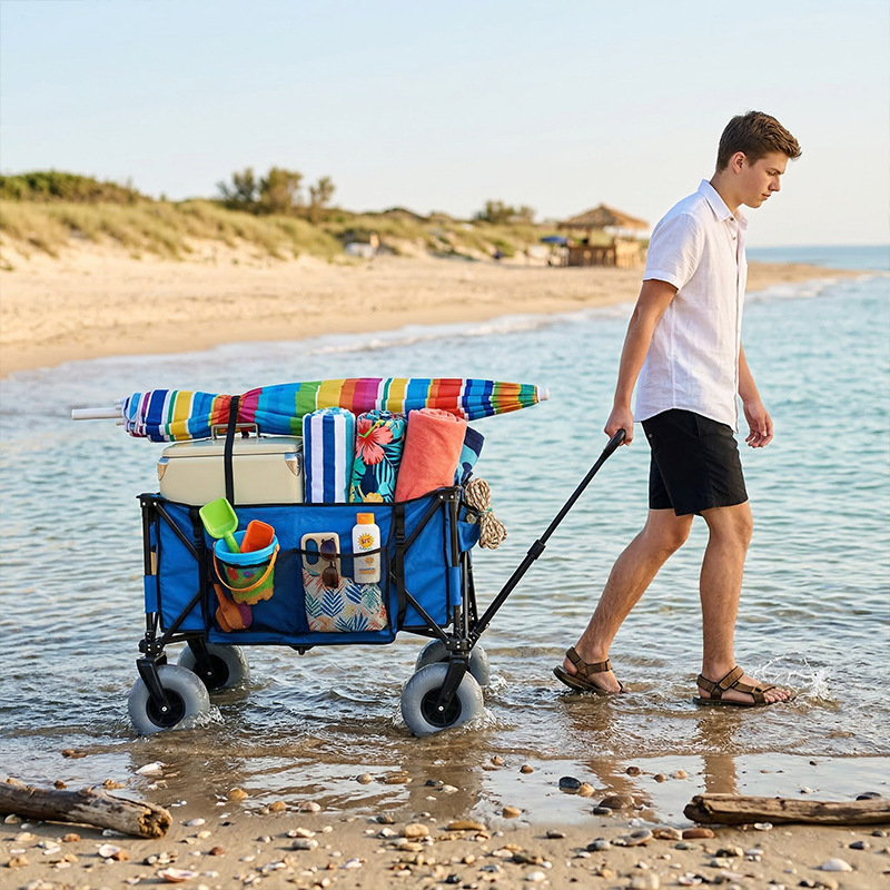 Foldable Metal Beach Wagon Qui - Outdoor Camping Table Foldable recension och pris