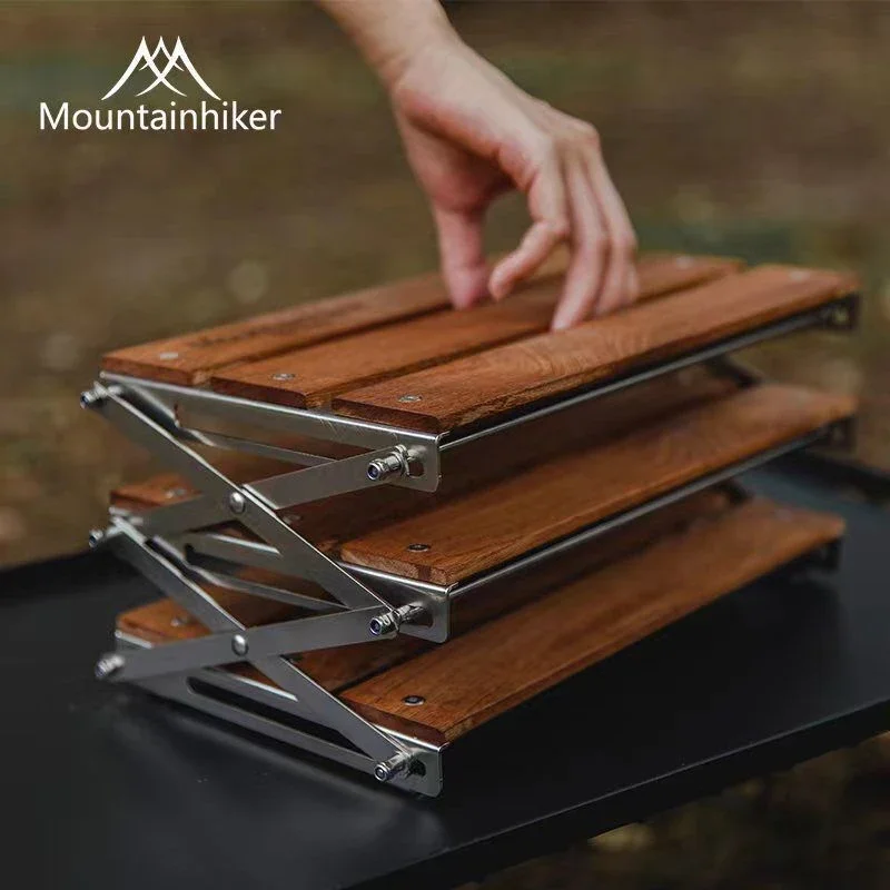 MOUNTAINHIKER Three-tier Rack  - Outdoor Camping Table Foldable recension och pris