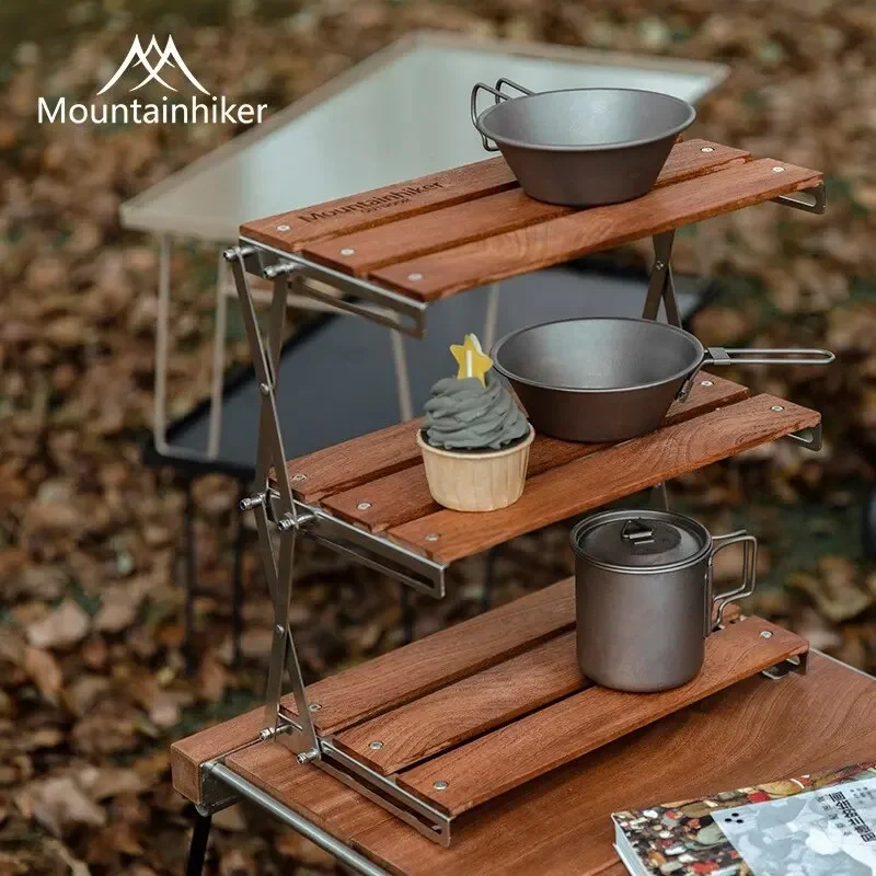MOUNTAINHIKER Three-tier Rack  - Outdoor Camping Table Foldable recension och pris