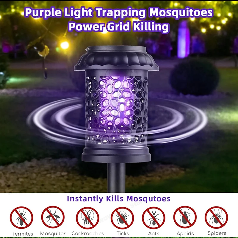 1-4PCS 3 in 1 Waterproof Solar - Outdoor Camping Bug Zapper recension och pris