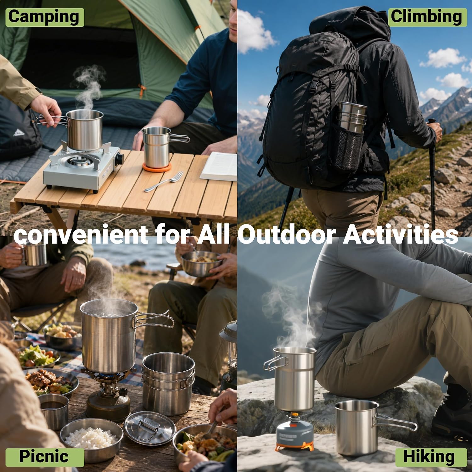 Foldable Camping Cups Mugs Cam - Outdoor Camping Essentials recension och pris