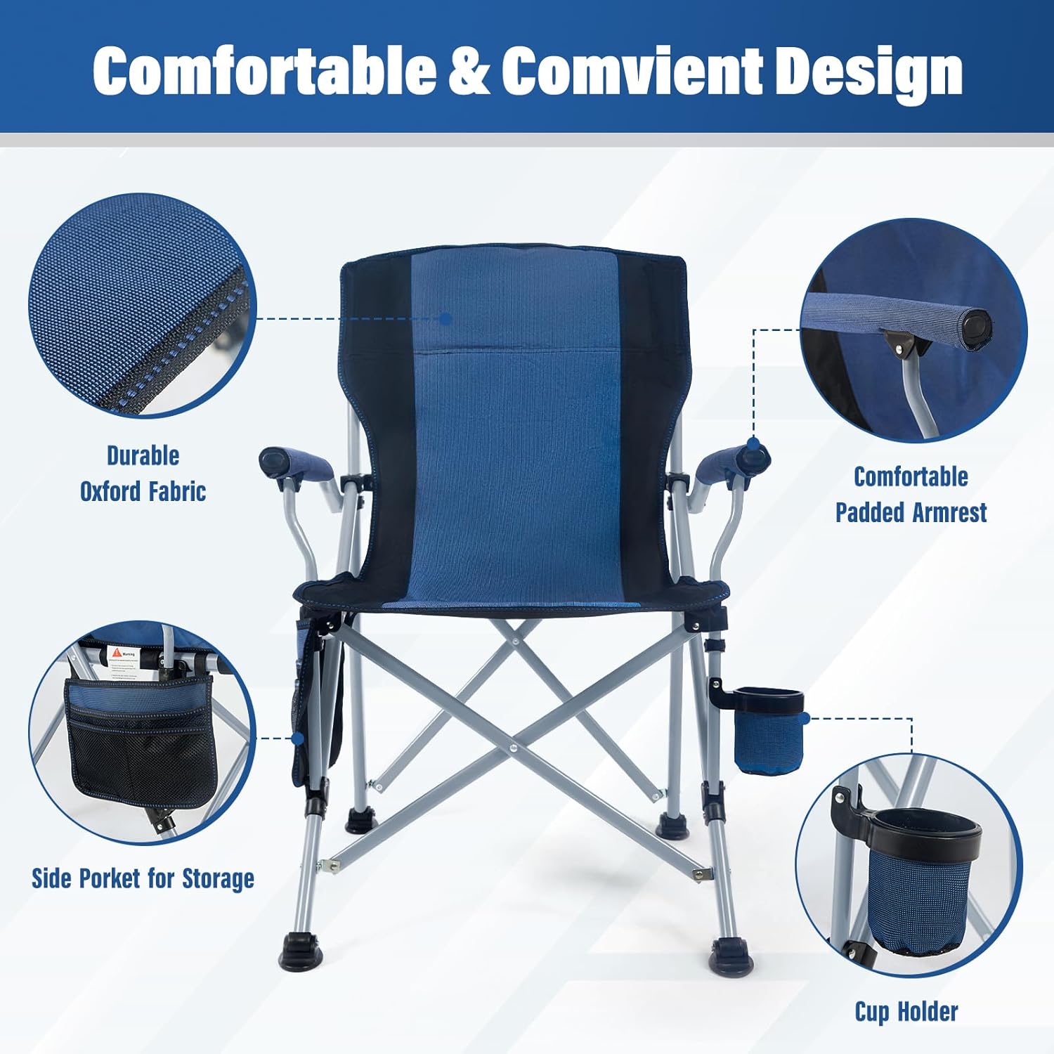 Factory Wholesale Outdoor Port - Outdoor Camping Folding Chair recension och pris