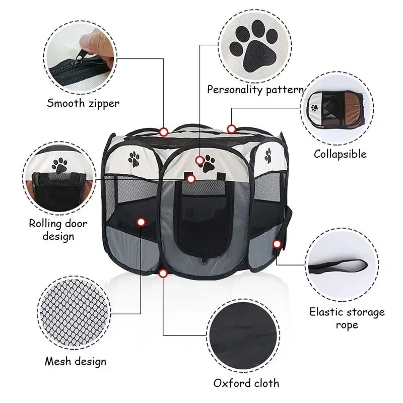Portable Foldable Pet Tent Ken - Outdoor Camping Dog Fence recension och pris