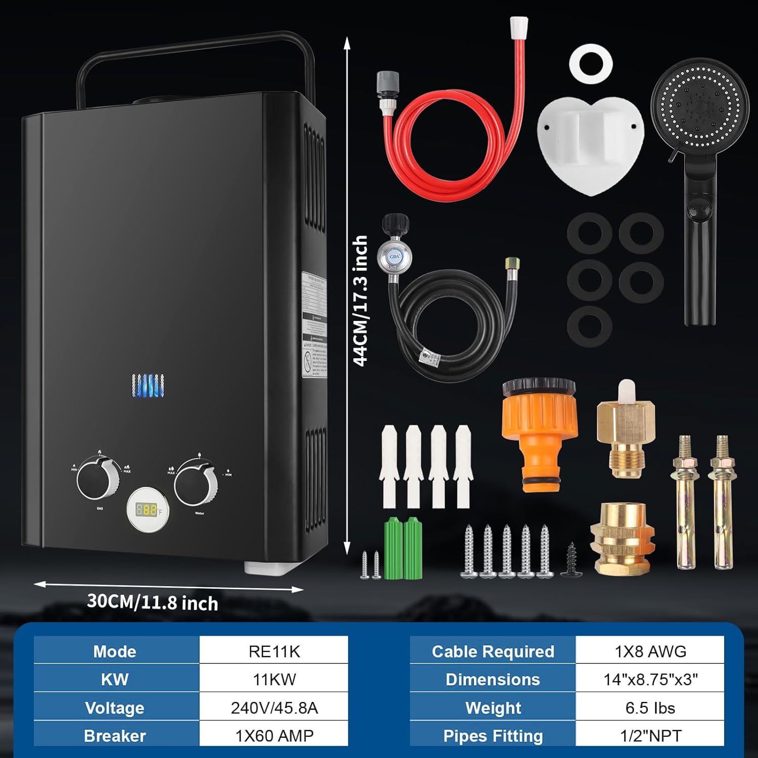 Tankless Water Heater Propane, - Outdoor Camping Hot Water Heater recension och pris