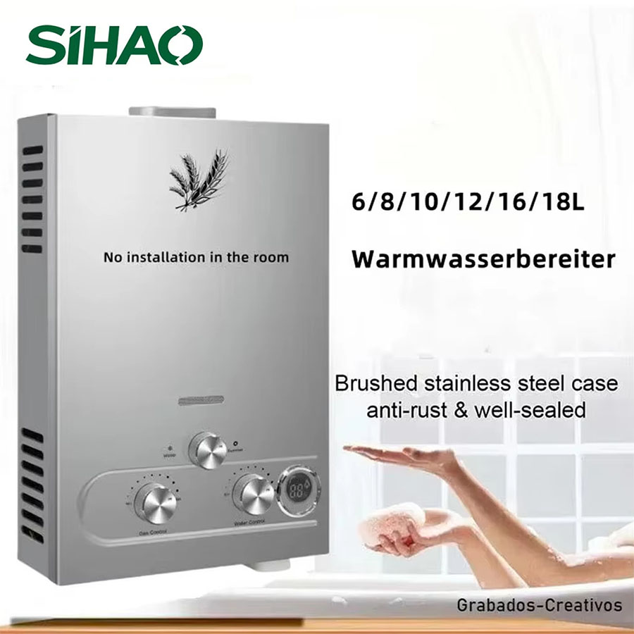 SIHAO 12L 16L 18L GPM LPG Gas  - Outdoor Camping Hot Water Heater recension och pris