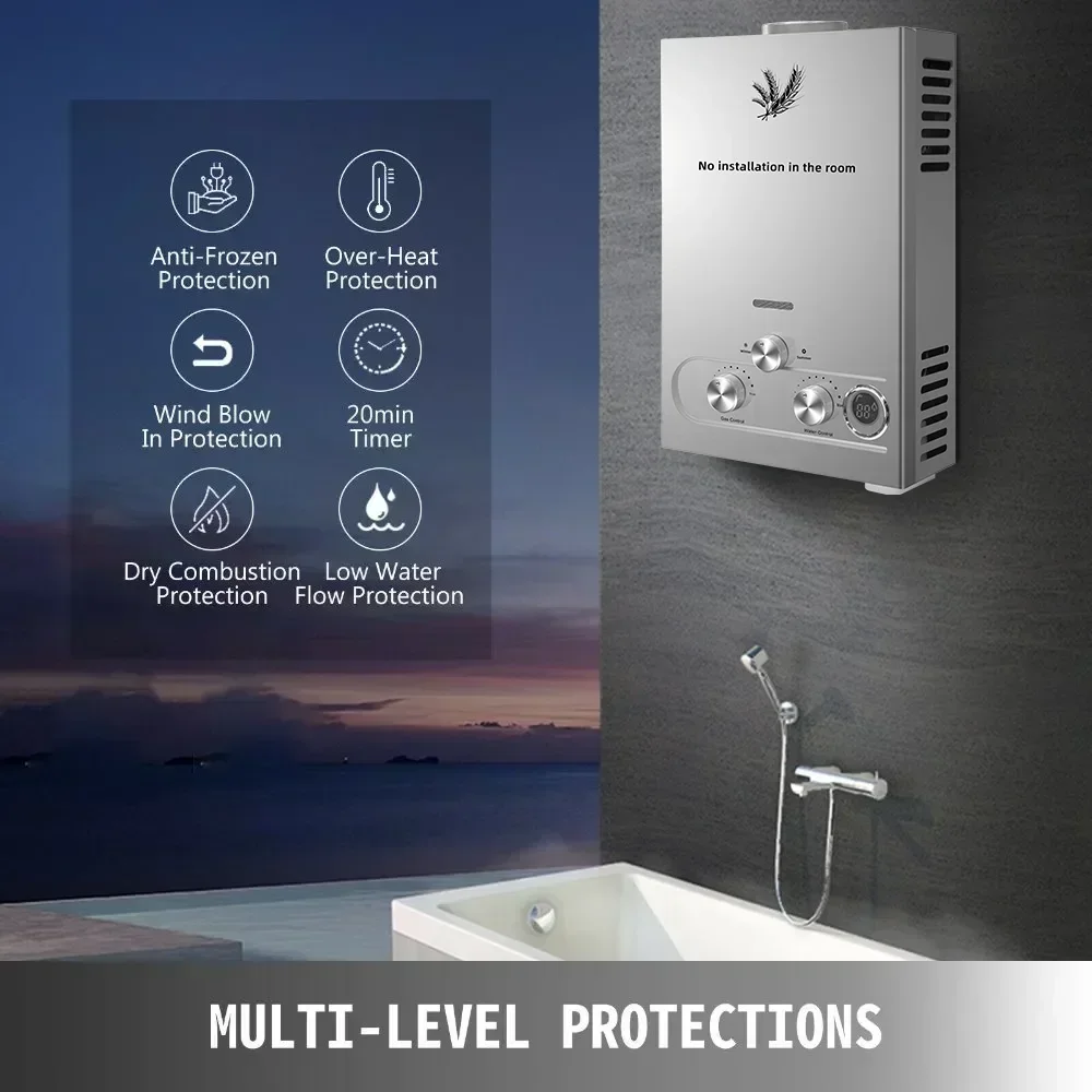 SIHAO 12L 16L 18L GPM LPG Gas  - Outdoor Camping Hot Water Heater recension och pris