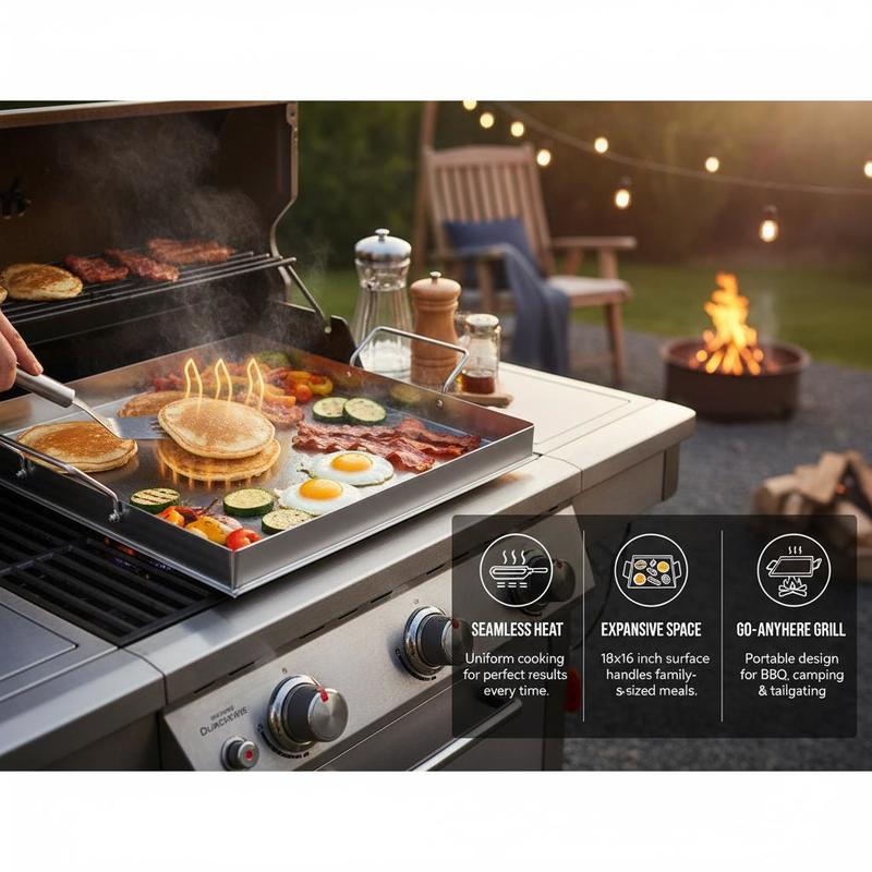 Universal Flat Top Griddle 18x - Outdoor Camping Essentials recension och pris