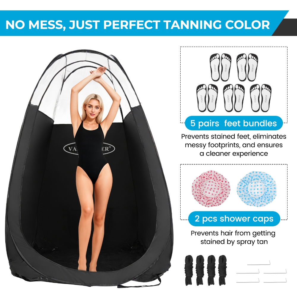 Black Spray Tanning Tent Porta - Outdoor Camping Toilet Tent recension och pris