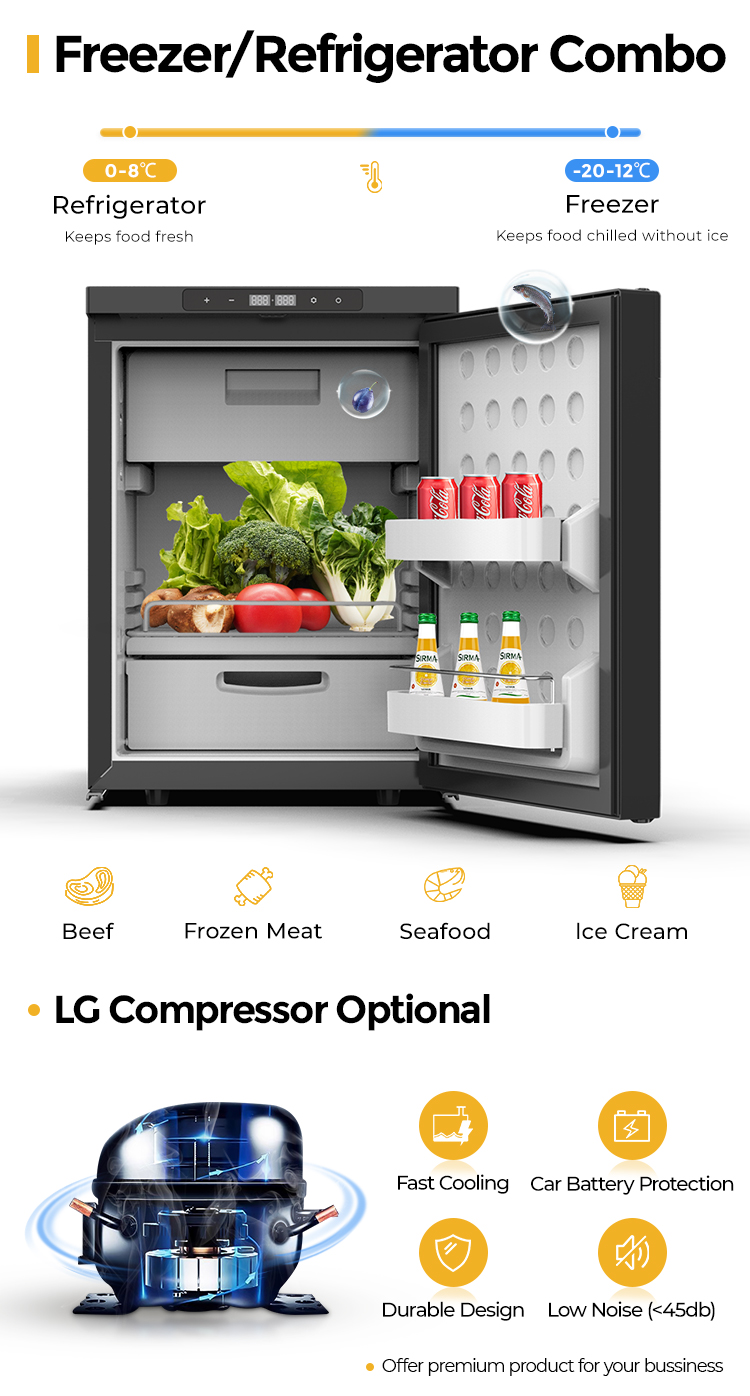 CR90 93L Wholesale 12/24V Upri - Outdoor Camping Fridge recension och pris