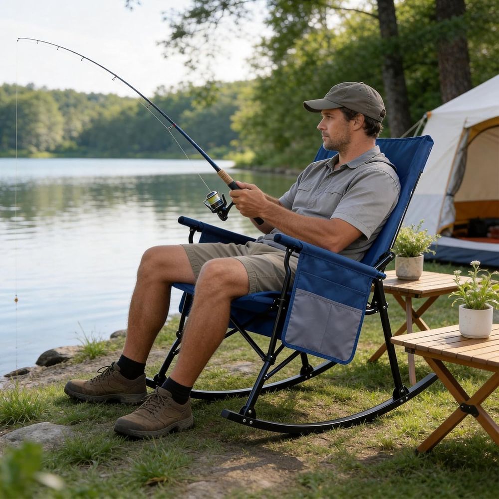 2 Pack High ack Portale Rockin - Outdoor Camping Rocker recension och pris