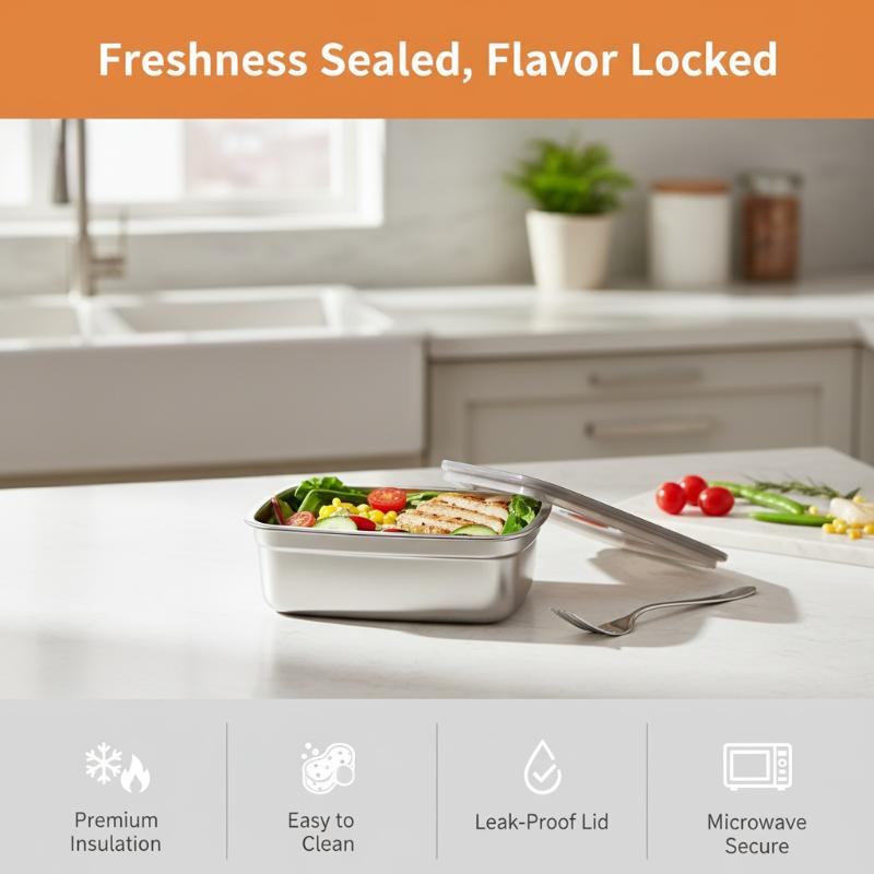 Stainless Steel Camping Lunch  - Outdoor Camping Fridge recension och pris