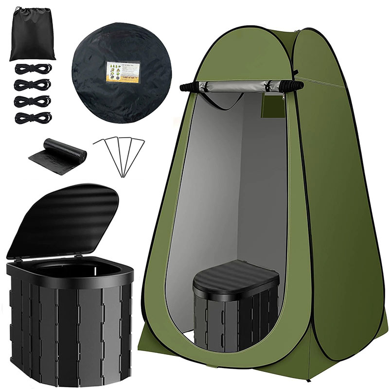 ‌Portable Pop-Up Toilet Tent P - Outdoor Camping Toilet Tent recension och pris