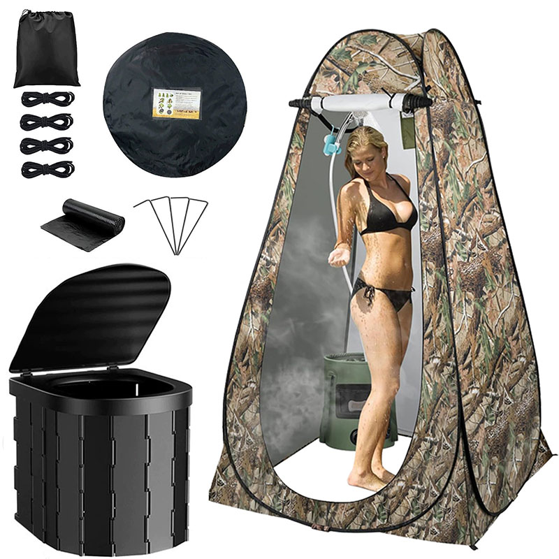 ‌Portable Pop-Up Toilet Tent P - Outdoor Camping Toilet Tent recension och pris
