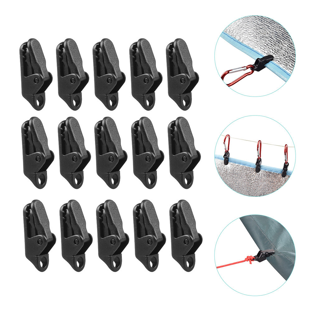 15 Pcs Rope Fixing Bungee Cord - Outdoor Camping Tarp recension och pris