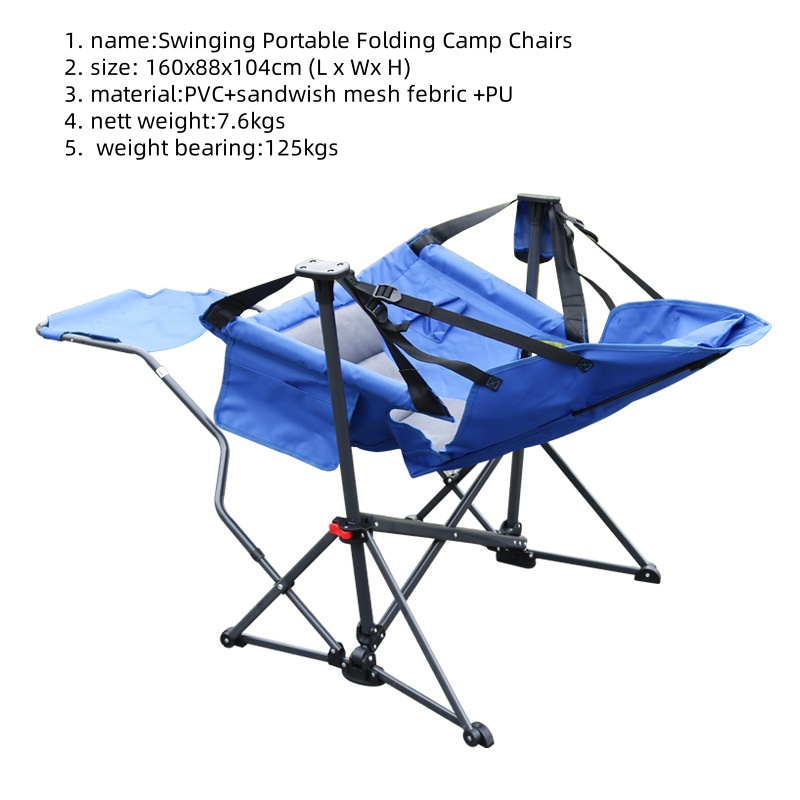 Swinging Portable Folding Camp - Outdoor Camping Rocker recension och pris