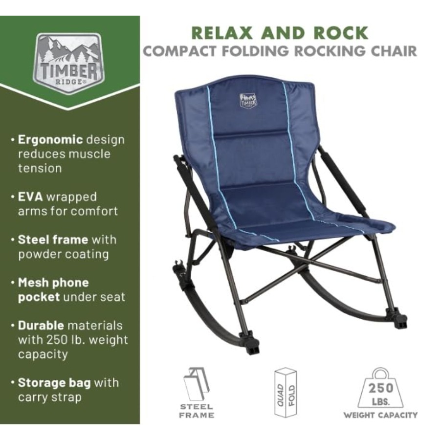 Folding Rocking Camping Chair  - Outdoor Camping Rocker recension och pris