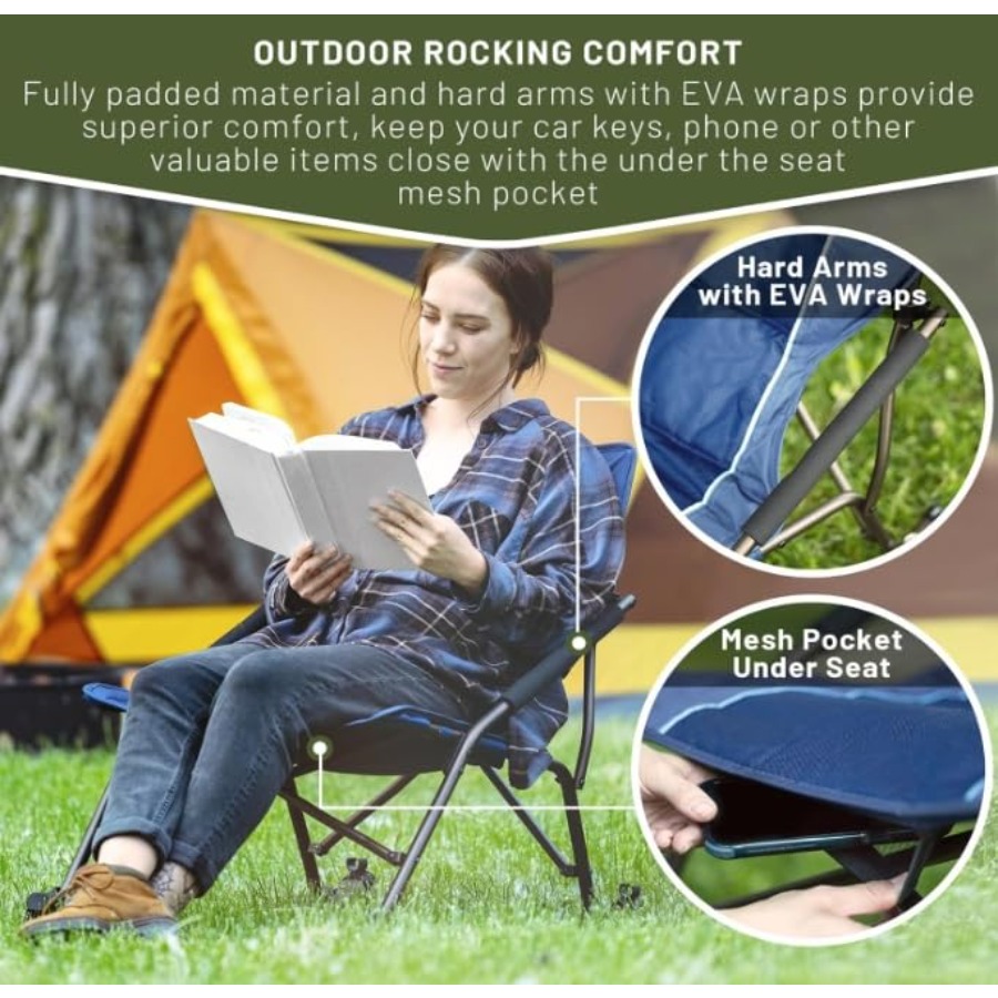 Folding Rocking Camping Chair  - Outdoor Camping Rocker recension och pris