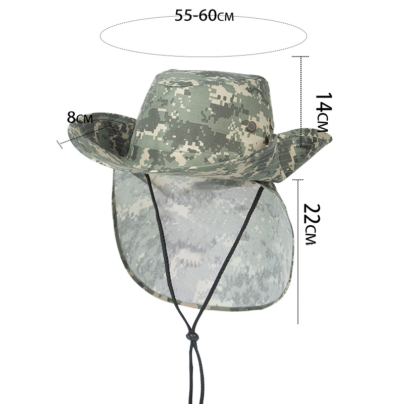 New Summer Camouflage Sun Hat  - Camping Outdoor Quick Drying Sun Neck Protection Cap Hat recension och pris