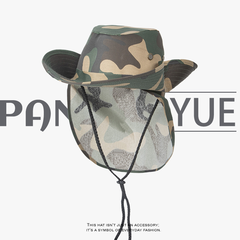 New Summer Camouflage Sun Hat  - Camping Outdoor Quick Drying Sun Neck Protection Cap Hat recension och pris