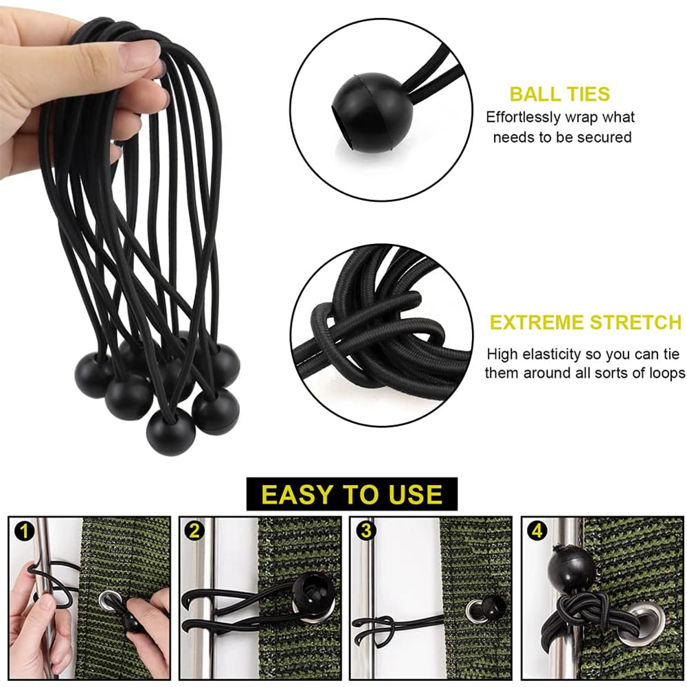 5/10/50/100Pcs Outdoor Elastic - Outdoor Camping Tarp recension och pris