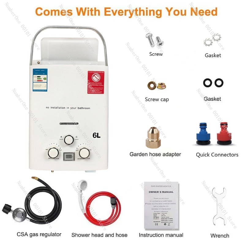 Propane LPG  Gas Tankless Wate - Outdoor Camping Hot Water Heater recension och pris