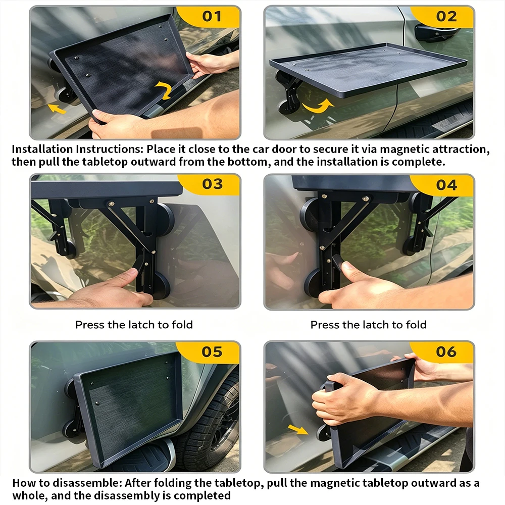 Portable Car Side Door Hanging - Outdoor Camping Table Foldable recension och pris