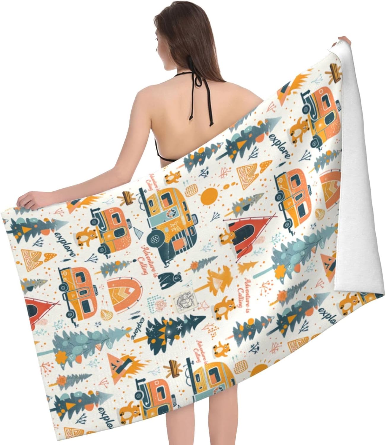 Camping Adventure Beach Towel  - Camp Towel Microfiber recension och pris